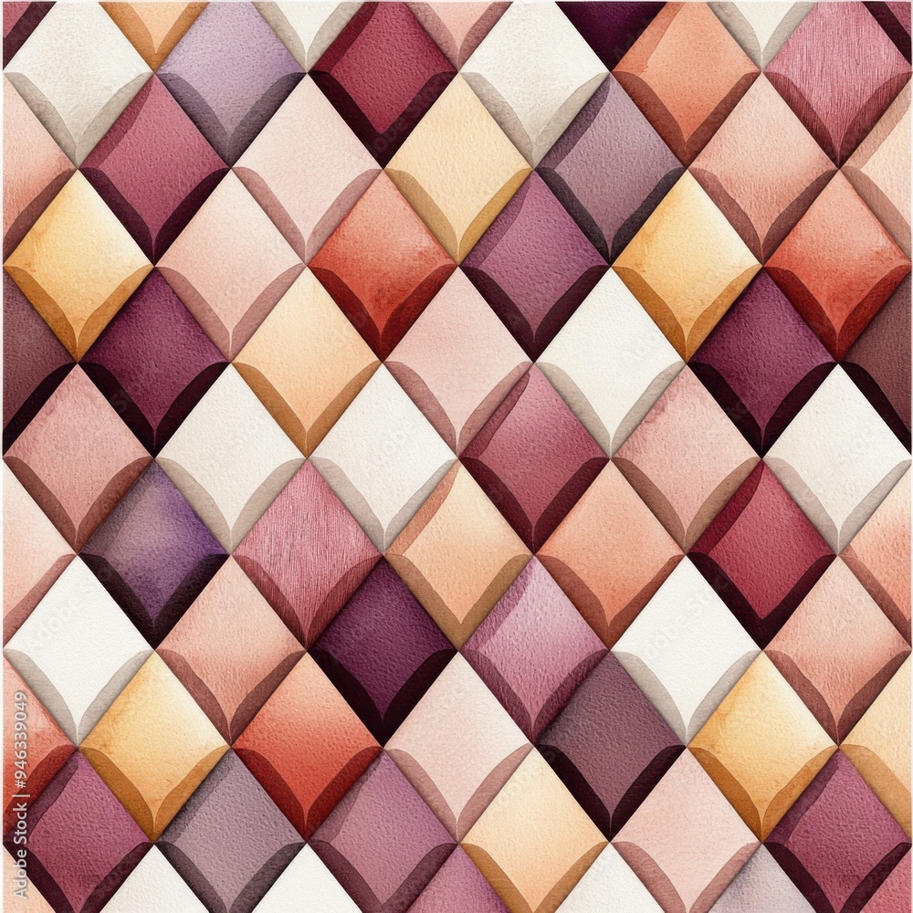 Poster stylish geometric pattern in warm tones, creating an elegant and modern aesthetic perfect for variou