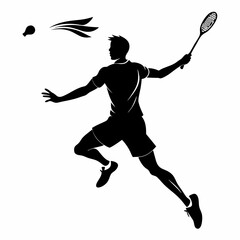 Badminton Black silhouette