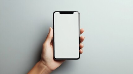 A phone with a blank screen