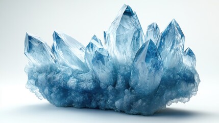 Fototapeta premium Mystical ice elemental with vivid crystalline patterns, intense cold emanating, perfect lighting,