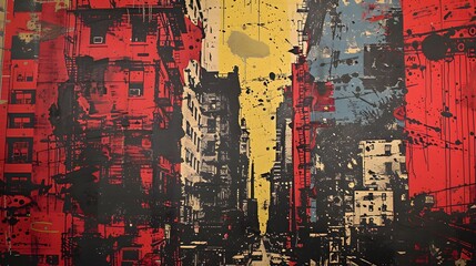 Abstract Urban Cityscape.