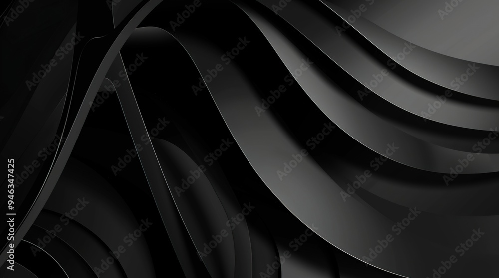 Poster the black background of the business card shows the high-end color matching and graphic elements of 