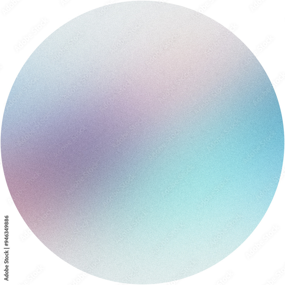 Poster circular gradient with a subtle grainy texture on a see through background