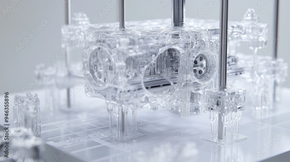 Aufkleber Transparent 3D Printed Model with Complex Internal Structure