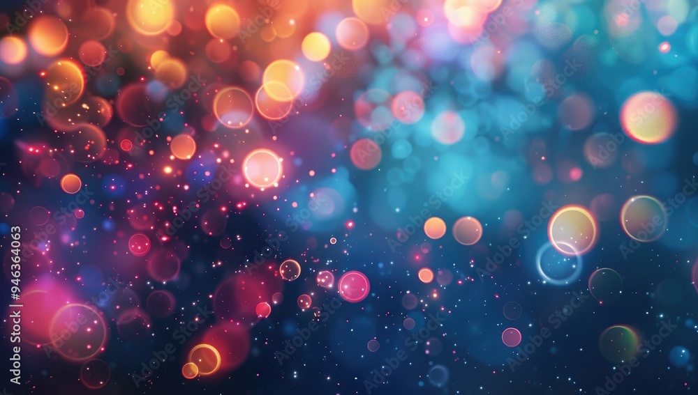 Poster abstract background with bokeh lights and gradient colors. beautiful colorful background with blurre