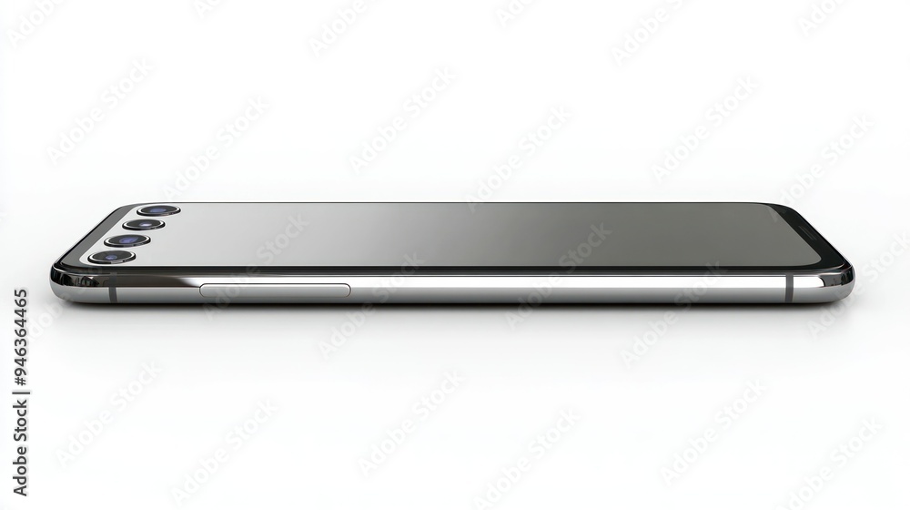 Aufkleber Silver Smartphone with Multiple Cameras on Back