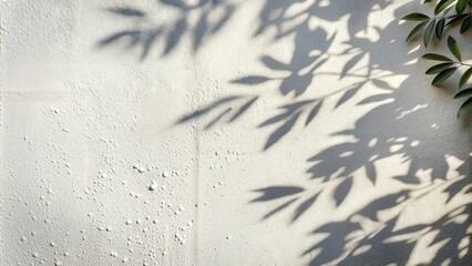 Plant shadows on a white wall

