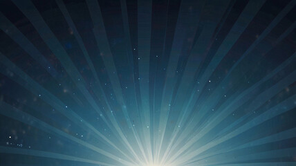 Pop art background. Comic pattern with starburst and halftone. Blue banner with dots and beams. Cartoon retro sunburst effect. Vintage sunshine texture. Funny superhero print. Vector illustration.	