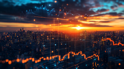 Fototapeta premium The rise of digital currencies is reshaping the landscape of global financial markets.