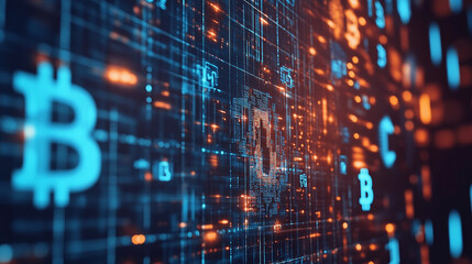 Fototapeta premium The rise of digital currencies is reshaping the landscape of global financial markets.