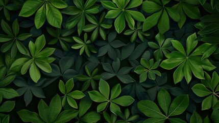 Lush Green Leaf Pattern