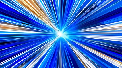 Fototapeta premium Dynamic Light Rays Creating a Stunning Visual Experience in a Vibrant Blue Background