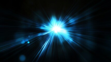 Stunning Blue Light Burst Creating a Magical Atmosphere with Radiant Energy