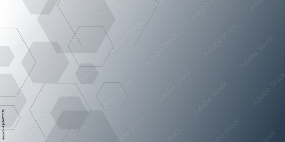 Aufkleber white and blue technology hexagonal abstract background. Abstract blue hexagon or digital technology background. Vector abstract graphic design banner pattern presentation background web template.	