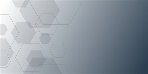 white and blue technology hexagonal abstract background. Abstract blue hexagon or digital technology background. Vector abstract graphic design banner pattern presentation background web template.	