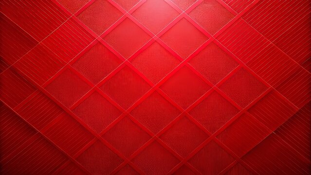 Vibrant red template with grid lines and diagonal sections, ideal for modern graphic design, reports, and presentations, on a crisp white background with subtle shadow.