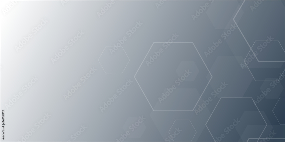 Aufkleber white and blue technology hexagonal abstract background. Abstract blue hexagon or digital technology background. Vector abstract graphic design banner pattern presentation background web template.	