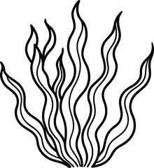 Let imagination flow with wavy seaweed patterns in this playful kids coloring book
