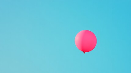 Fototapeta premium A pink ball in the sky