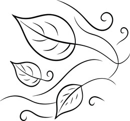 Fototapeta premium Delightful pages of leaves swirling in the breeze perfect for little artists 