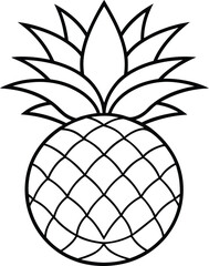 Vibrant pineapple pages for kids to color and enjoy
