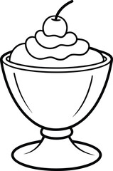 Colorful sundae book with whipped cream and cherries for kids to enjoy and express creativity






