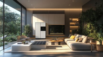 Inverter integrated with solar battery storage