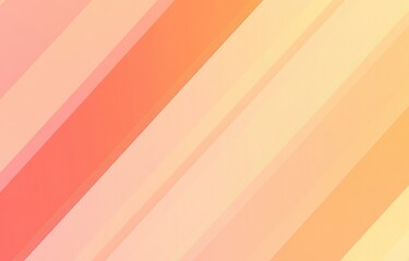 Obraz premium Soft Geometric Shapes with Orange and Yellow Stripes, Diagonal Peach and Orange Background, Dynamic Digital Art with Dreamy Depictions