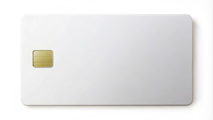 A blank, generic access card template with a magnetic stripe and smart chip, isolated on a white background, ready for customization and identification.