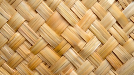 Woven Bamboo Mat Texture