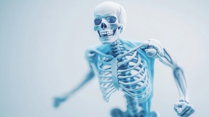 Clinical analysis, bone fractures in athletes, 3D illustration