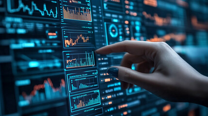 Fototapeta premium AI is assisting businesses in predicting market trends and adapting strategies accordingly.