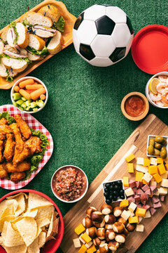 Sports: Soccer Cup Championship Tailgate Party Background