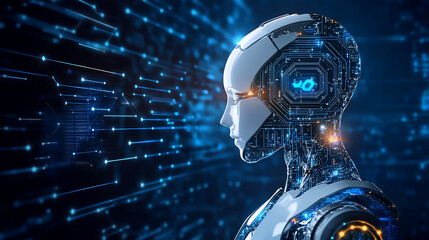 Fototapeta premium AI-driven innovation is helping businesses stay competitive in rapidly changing markets.