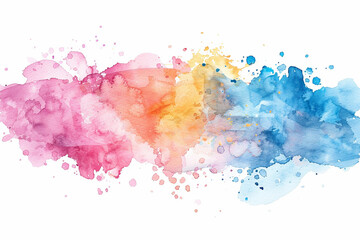 Obraz premium abstract watercolor splashes in pastel color isolated on white background