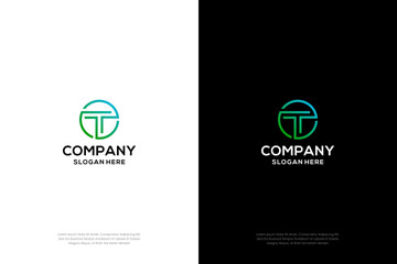 Letter T logo design Vector