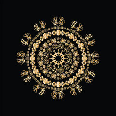 Golden mandala background with luxurious style