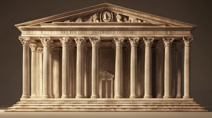 Obraz premium Ancient Roman Temple with Corinthian Columns