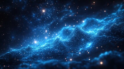 Abstract  Blue  Digital Art  3D  Background