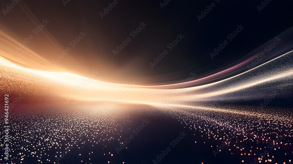 Poster conceptual image showcasing bright abstract light patterns emanating from a mysterious source and ca