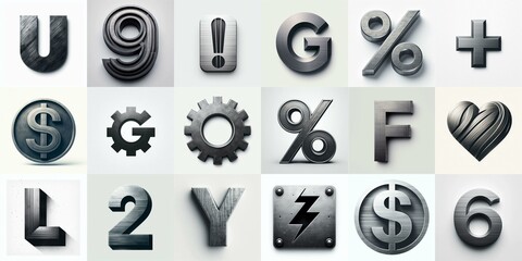 Brushed charcoal Lettering Typeface. AI generated illustration