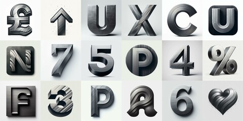 Brushed charcoal Lettering Typeface. AI generated illustration