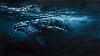 Fototapeta premium Humpback Whale Underwater