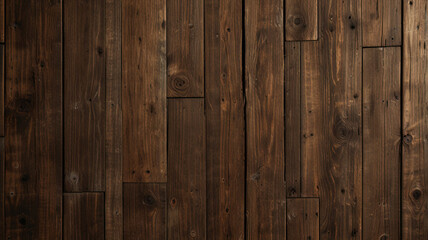 Fototapeta premium Fondo de tablón de madera de color marrón oscuro, papel tapiz. Antiguo fondo de madera con textura oscura grunge, la superficie de la antigua textura de madera marrón, vista superior de paneles. 
