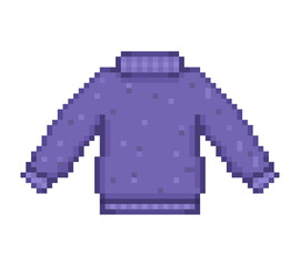 Pixel illustration of  a purple sweater