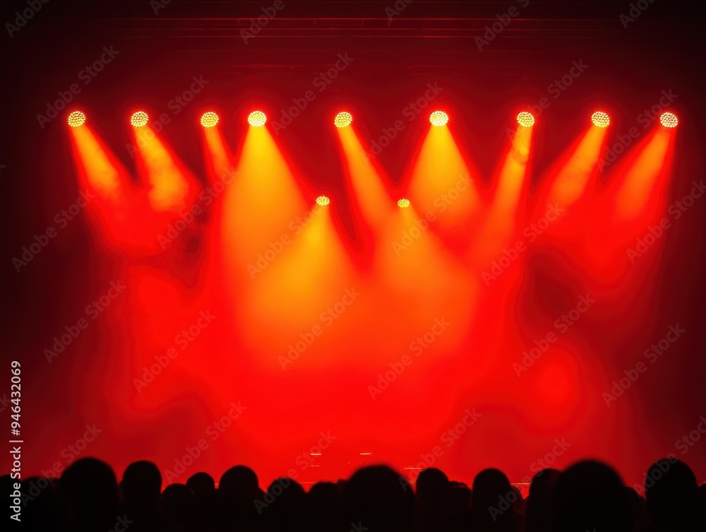 Poster intermittent strobe lights: fast, intermittent strobe lights creating a high-energy and intense conc