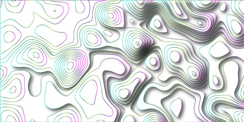 Topographic contour lines. Seamless pattern with lines Topographic map. Vector Topographic canyon geometric map relief texture. Topographic contour lines map seamless pattern. 