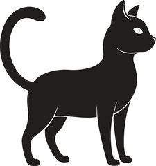 A Cute Cat silhouette Vector art illustration 1. Cat set vector art .