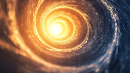 A conceptual abstract image depicting light spiraling upward as if being pulled toward an unseen source creating a sense of movement energy and transcendence