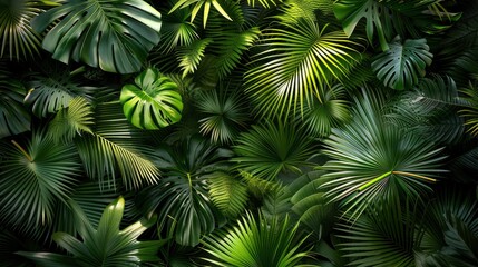 Lush Tropical Foliage Background